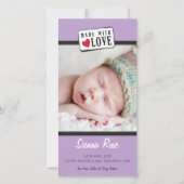 FAIRE-PART DE NAISSANCE PHOTO :: réalisé avec amou (Devant)