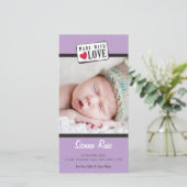 FAIRE-PART DE NAISSANCE PHOTO :: réalisé avec amou (Debout devant)