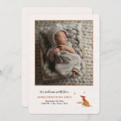 Faire-part de naissance photo Ref Fox Cub (Devant / Derrière)