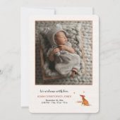 Faire-part de naissance photo Ref Fox Cub (Devant)