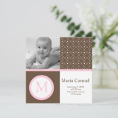 Faire-part de naissance photo Retro Dot (Debout devant)