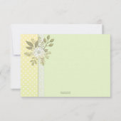 Faire-part de naissance photo Retro Green Script B (Dos)