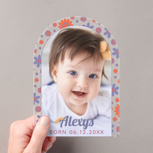 Faire-part de naissance photo Retro les années 70 (In situ (ordinateur de poche))