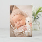 Faire-part de naissance photo Retro Merci superpos (Debout devant)