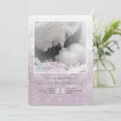 Faire-part de naissance photo Rose d'arrivée hiver (Debout devant)