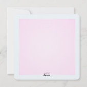 Faire-part de naissance photo rose de la bénédicti (Dos)