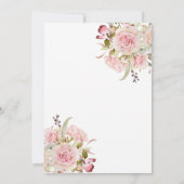Faire-part de naissance photo rose Gold Floral Wre (Dos)