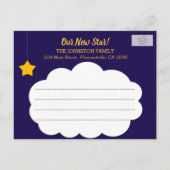 Faire-Part de Naissance Photo Script Étoile Brilla (Dos)