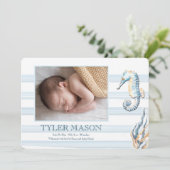 Faire-part de naissance photo Sea Life (Debout devant)