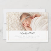 Faire-part de naissance photo Shimmer (Devant)