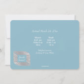 Faire-part de naissance photo Silver Shimmer (Dos)