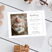 Faire-part de naissance photo simple blanc