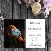 Faire-part de naissance photo simple blanc