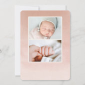 Faire-part de naissance photo Simple Blush Pink Om (Dos)