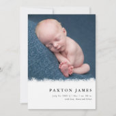 Faire-part de naissance photo simple Brossé Frame  (Devant)