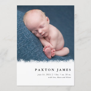 Faire-part de naissance photo simple Brossé Frame