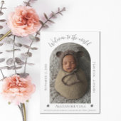 Faire-part de naissance photo simple cadre d'arc