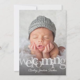 Faire-part de naissance photo simple de remplaceme
