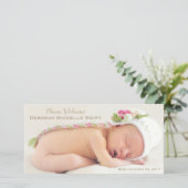 Faire-part de naissance photo simple d'élégance (Debout devant)