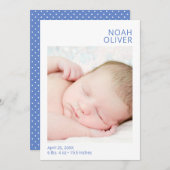 Faire-part de naissance photo simple et moderne (Devant / Derrière)