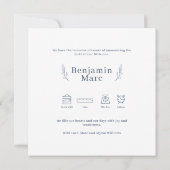 Faire-part de naissance photo simple et moderne po (Dos)