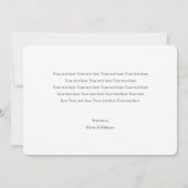 Faire-part de naissance photo simple et moderne po (Dos)