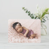 Faire-part de naissance photo simple moderne (Debout devant)