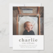 Faire-part de naissance photo simple | Naissance d (Devant)