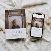 Faire-part de naissance photo simple | Naissance d