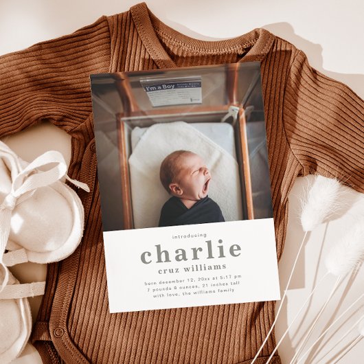 Faire-part de naissance photo simple | Naissance d