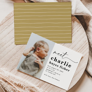 Faire-part de naissance photo simple   Naissance d