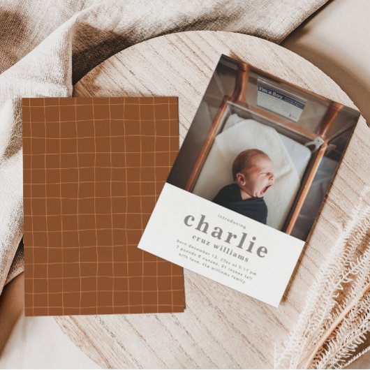 Faire-part de naissance photo simple | Naissance d