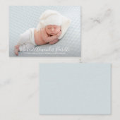 Faire-part de naissance photo simple pour bébé (Devant / Derrière)