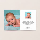 FAIRE-PART DE NAISSANCE photo simple texte (Intérieur)