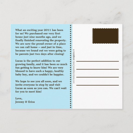 Faire-part de naissance photo simplement charmant  (Dos)