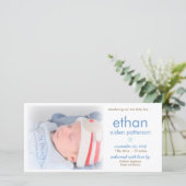 Faire-part de naissance photo Simplicity Baby Boy (Debout devant)