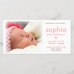 Faire-part de naissance photo Simplicity Baby Girl