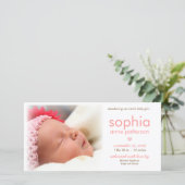 Faire-part de naissance photo Simplicity Baby Girl (Debout devant)