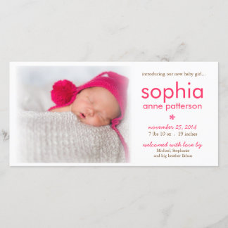 Faire-part de naissance photo Simplicity Baby Girl