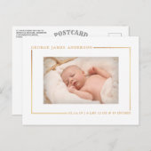 Faire-part de naissance photo Simply Chic Gold Foi (Devant / Derrière)