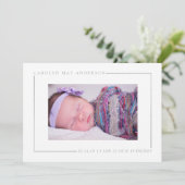 Faire-part de naissance photo Simply Chic Silver F (Debout devant)