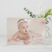 Faire-part de naissance photo Soft Blossoms (Debout devant)