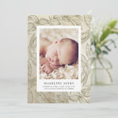 Faire-part de naissance photo Soft Botanical (Debout devant)