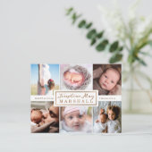 Faire-part de naissance photo Soft Burlap Eucalypt (Debout devant)