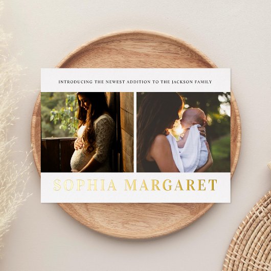 faire-part de naissance photo sophistiqué Golf