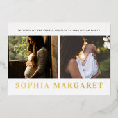 faire-part de naissance photo sophistiqué Golf (Recto)