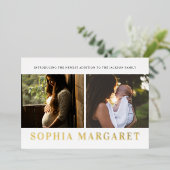 faire-part de naissance photo sophistiqué Golf (Debout devant)