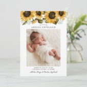 Faire-part de naissance photo Sunflowers Baby (Debout devant)