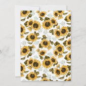 Faire-part de naissance photo Sunflowers Baby (Dos)