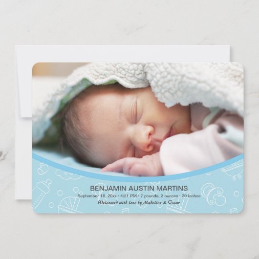 Faire-part de naissance photo Sweet Welcome (Devant)